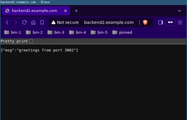Placeholder: Response from backend2.example.com